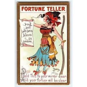 1910s Signed Clare Victor Dwiggins Fortune Teller Artist Postcard